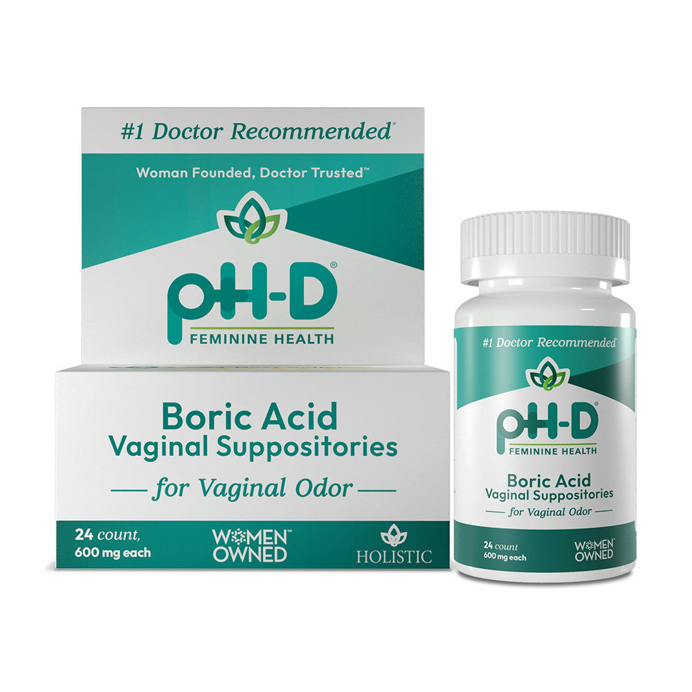 pH-D Feminine Health Boric Acid Vaginal Suppositorie, 24 Ct